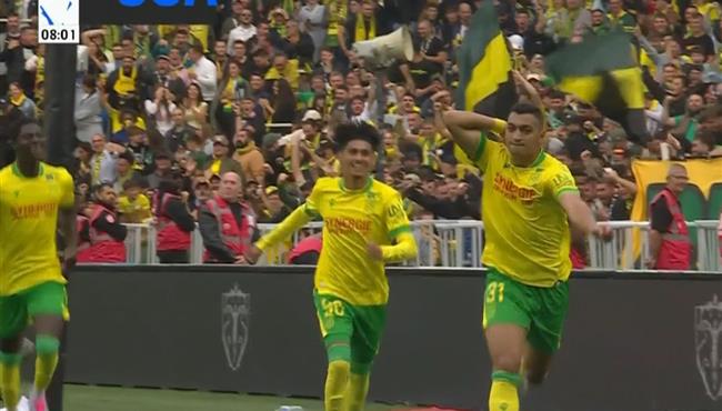 هدف فوز نانت علي اوكسير 1 0 الدوري الفرنسي