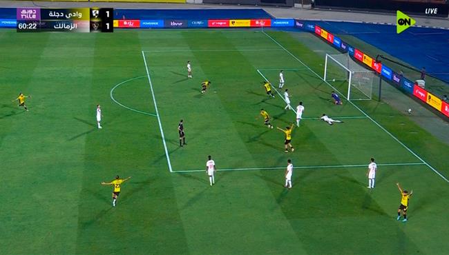 هدف تعادل وادي دجلة مع الزمالك 1 1 الدوري المصري