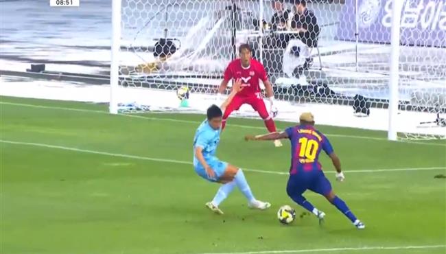 تلاعب بالمدافع لامين يامال كاد ان يسجل هدف رائع لبرشلونة امام دايجو