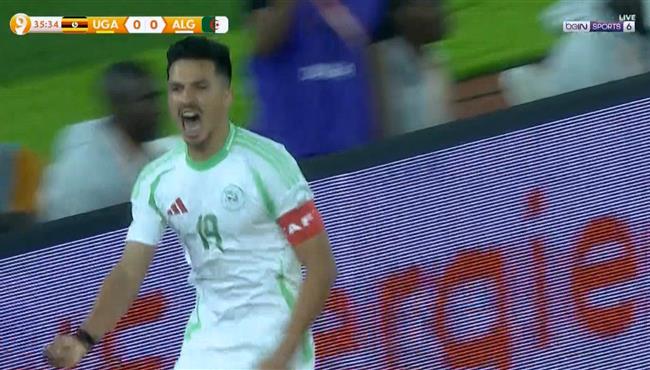 هدف الجزائر الاول في مرمي اوغندا بكاس امم افريقيا للمحليين