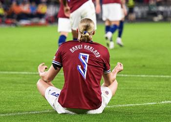 تعليق غريب من هالاند بعد انفجاره في مباراة النرويج ومولدوفا بتصفيات كأس العالم