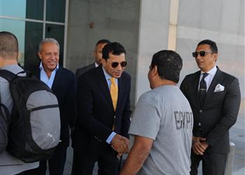 صور وزير الرياضة يستقبل بعثة منتخب مصر بعد العودة من بوركينا فاسو
