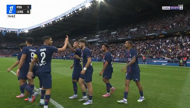 اهداف مباراة باريس سان جيرمان ولينس 2 0 الدوري الفرنسي