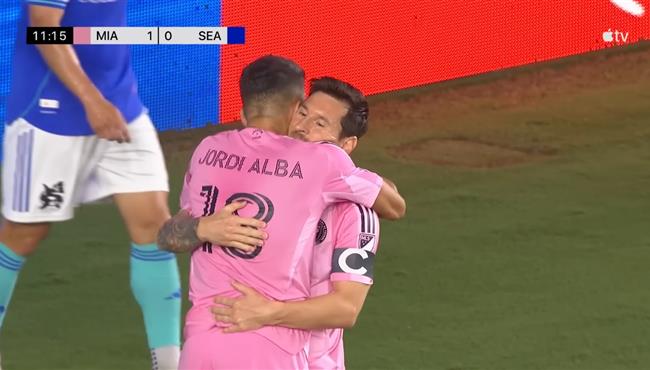 هدف جوردي البا في مرمي سياتل ساوندرز اسيست ميسي