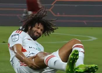 فيديو إصابة قوية لـ محمد النني ويغادر ديربي أبو ظبي