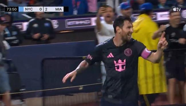هدفا ميسي في مباراة انتر ميامي ونيويورك سيتي بالدوري الامريكي