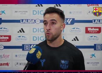 إريك جارسيا بعد فوز برشلونة الصعب على أوفييدو لا نستطيع تحمل أي تعثر