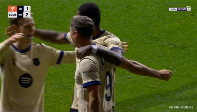 هدف ليفاندوفسكي في مرمي ريال اوفيدو بالدوري الاسباني