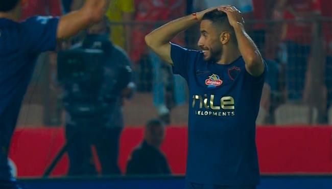 ناصر ماهر يهدر هدف محقق امام الاهلي بالدوري المصري