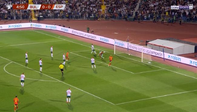 هدف اسبانيا الاول في مرمي بلغاريا بتصفيات كأس العالم
