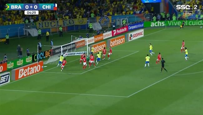 هدف البرازيل الملغي امام تشيلي بتصفيات كأس العالم