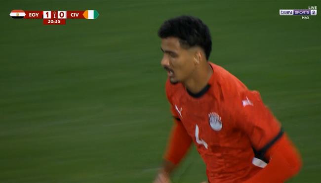 حسام عبد المجيد كاد ان يسجل هدف لمصر امام كوت ديفوار بكأس أمم أفريقيا