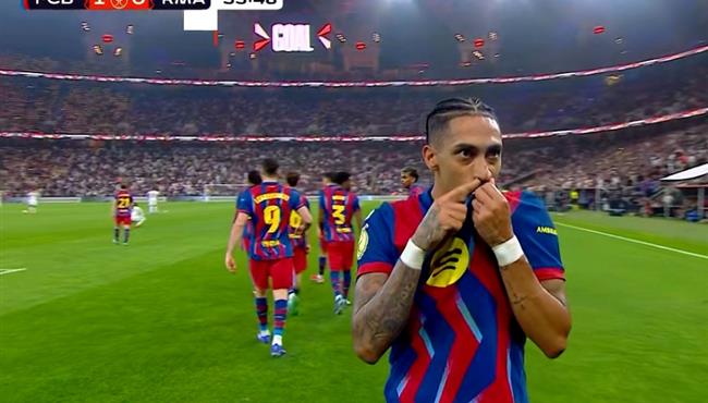 هدف رافينيا في مرمي ريال مدريد بنهائي كأس السوبر الاسباني