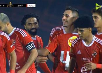 فيديو بتسديدة رائعة جراديشار يسجل هدف الأهلي الأول أمام طلائع الجيش