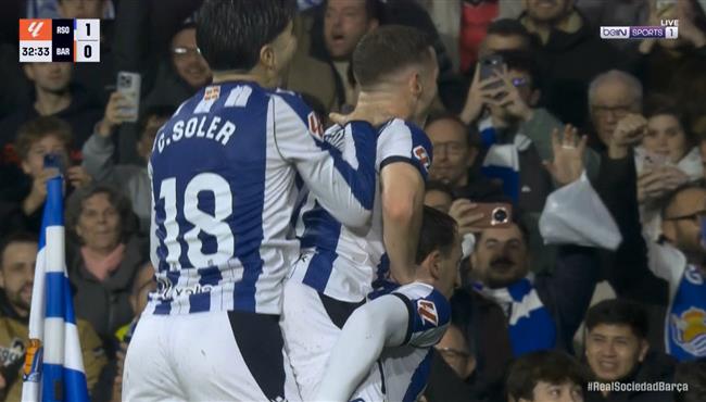 اهداف مباراة برشلونة وريال سوسيداد في الدوري الاسباني