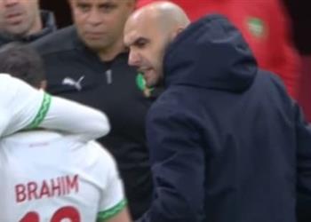 توبيخ لاذع من الركراكي لـ إبراهيم دياز بعد إهداره ركلة جزاء في نهائي كأس أمم إفريقيا