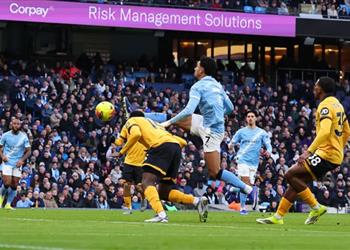 فيديو عمر مرموش يسجل هدف مانشستر سيتي الأول أمام ولفرهامبتون