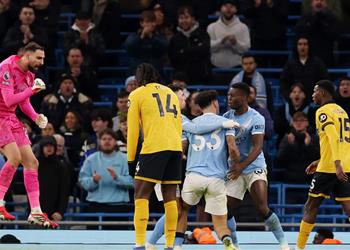 رجل مباراة مانشستر سيتي وولفرهامبتون في الدوري الإنجليزي