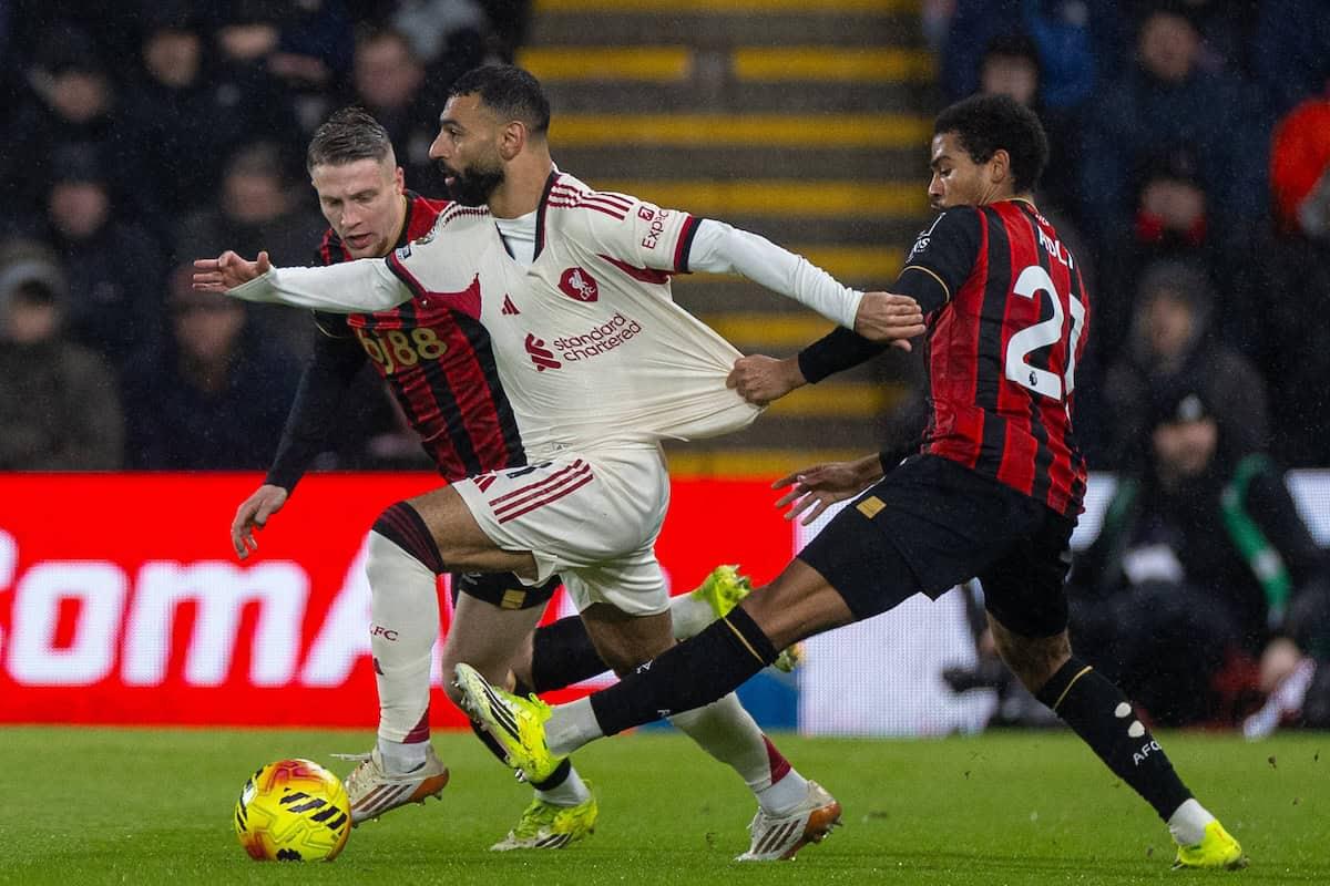 ليس من نعرفه.. شبكة إنجليزية تنتقد أداء محمد صلاح في مباراة ليفربول وبورنموث