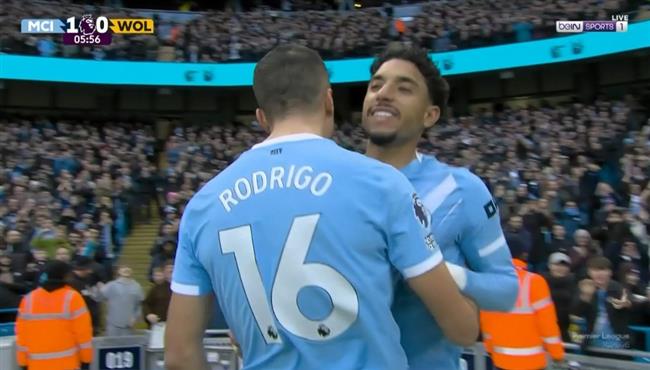 اهداف مباراة مانشستر سيتي وولفرهامبتون في الدوري الانجليزي