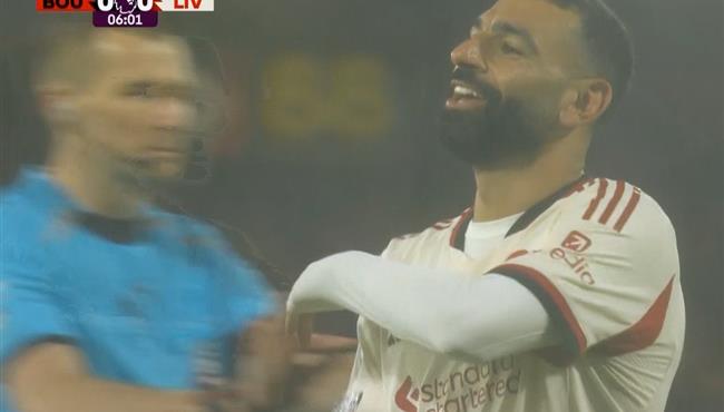 محمد صلاح كاد ان يسجل هدف رائع امام بورنموث بالدوري الانجليزي