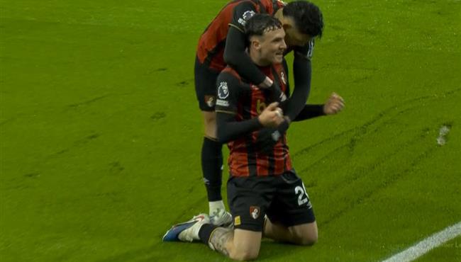 هدف بورنموث الثاني في مرمي ليفربول بالدوري الانجليزي