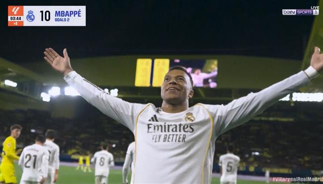 هدف مبابي الثاني في مرمي فياريال بالدوري الاسباني