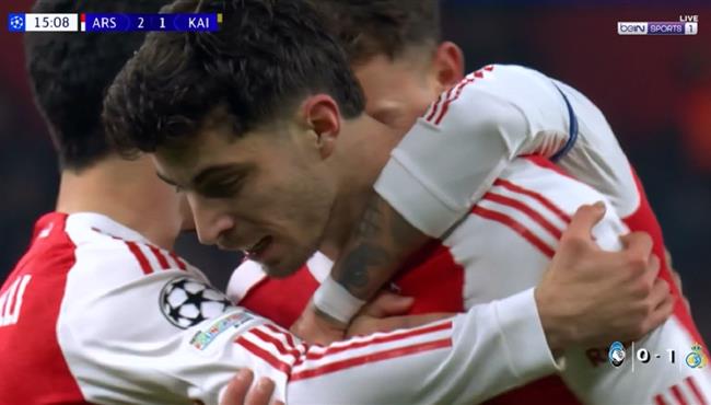 اهداف مباراة ارسنال وقايرات ألماته 3 2 دوري ابطال اوروبا