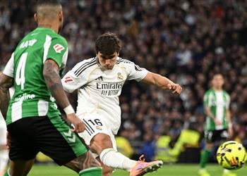 فيديو هاتريك جونزالو جارسيا يقود ريال مدريد للفوز بخماسية على بيتيس بالدوري الإسباني