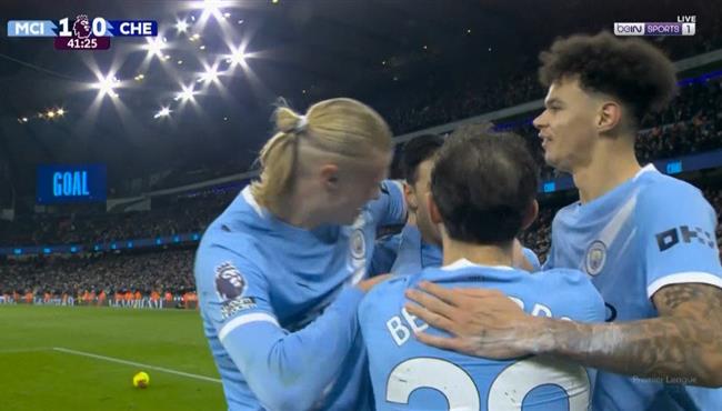 اهداف مباراة مانشستر سيتي وتشيلسي 1 1 الدوري الانجليزي