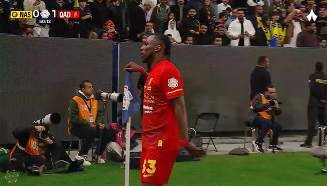 هدف القادسية الاول في مرمي النصر بعد خطأ فادح من الحارس