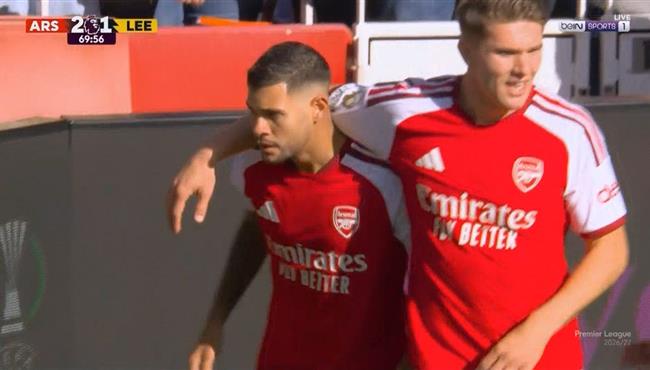 اهداف مباراة ارسنال وليدز يونايتد في الدوري الانجليزي