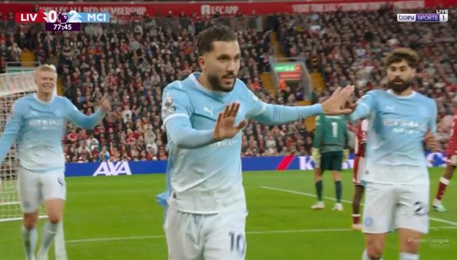 هدف ريان شرقي الرائع في مرمي ليفربول بالدوري الانجليزي