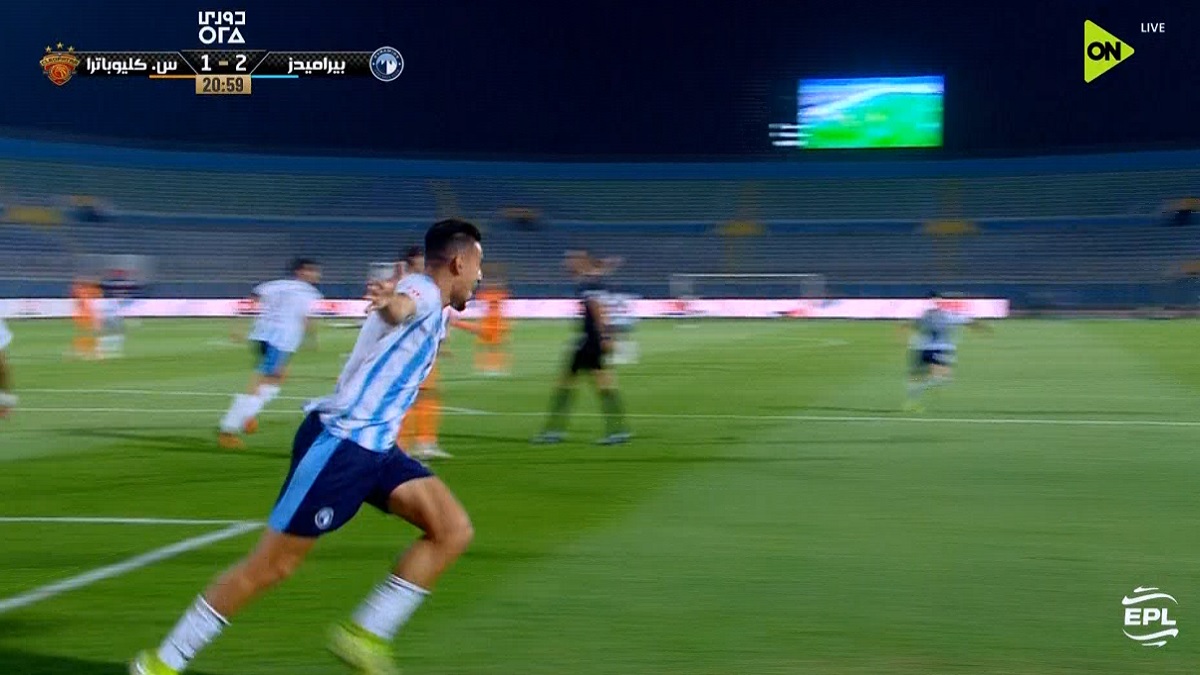 هدف بيراميدز الثاني في مرمي سيراميكا كليوباترا بالدوري المصري