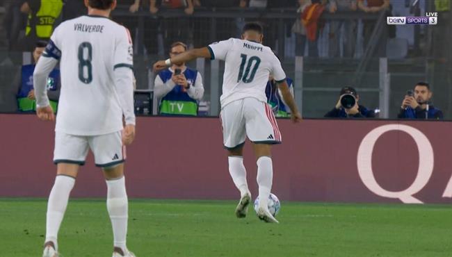 هدف مبابي في مرمي روما بدوري ابطال اوروبا