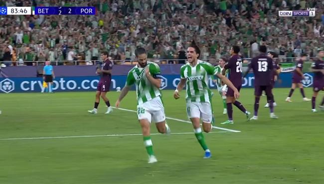 اهداف مباراة ريال بيتيس وبورتو 3 2 دوري ابطال اوروبا