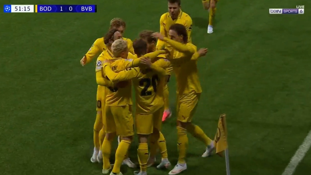 هدف فوز بودو جليمت على بوروسيا دورتموند (1-0) دوري ابطال اوروبا