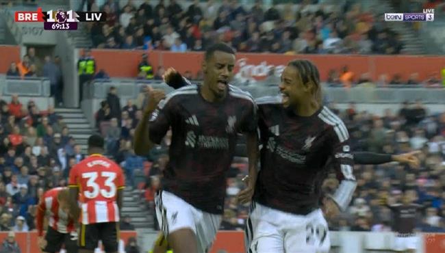 هدف ليفربول الثاني في مرمي برينتفورد بالدوري الانجليزي