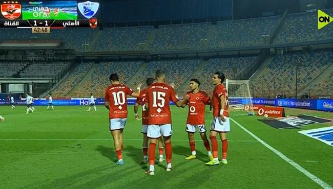اهداف مباراة الاهلي والقناة في الدوري المصري