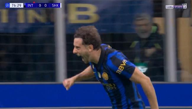 هدف انتر ميلان الاول في مرمي شاختار دونيتسك بدوري ابطال اووربا