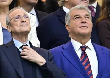 فلورنتينو بيريز يثير الجدل قبل مباراة برشلونة وريال مدريد