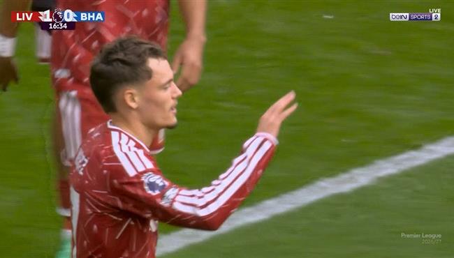 هدف ليفربول الاول في مرمي برايتون بالدوري الانجليزي