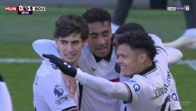 اهداف مباراة مانشستر يونايتد وبورنموث في الدوري الانجليزي