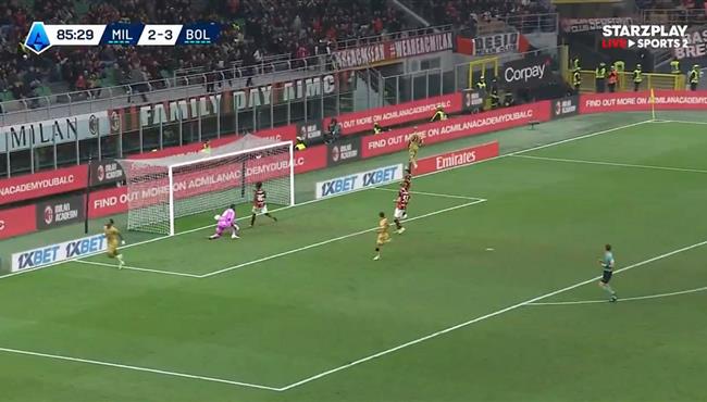 اهداف مباراة ميلان وبولونيا 2 4 الدوري الايطالي