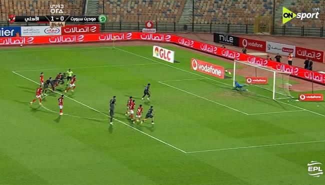 تصدي مصطفي شوبير لركلة جزاء امام مودرن سبورت بالدوري المصري