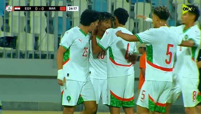 هدف المغرب الاول في مرمي مصر بتصفيات كأس أمم أفريقيا للشباب