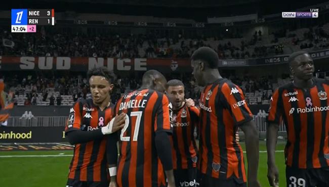 اهداف مباراة نيس ورين 5 2 الدوري الفرنسي
