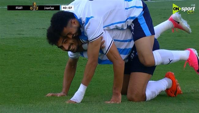 هدف بيراميدز الثاني في مرمي القناة بكأس الرابطة المصرية