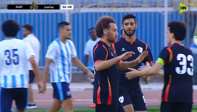 هدف القناة الاول في مرمي بيراميدز بكأس الرابطة المصرية
