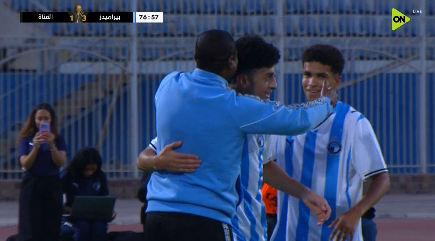 هدف بيراميدز الثالث في مرمي القناة بكأس الرابطة المصرية